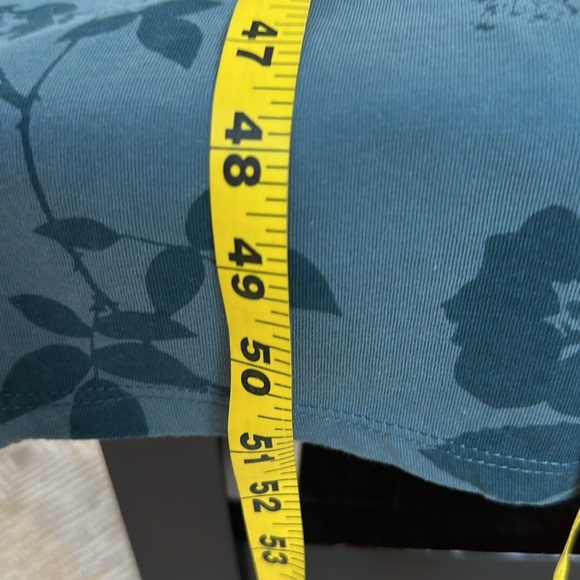 Boho Lagenlook Floral Embroidered Aqua Blue Maxi Dress SZ S - Picture 8 of 11